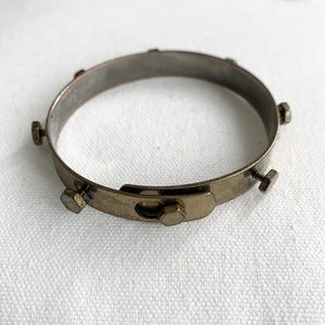 Metal steampunk bolt bracelet bangle